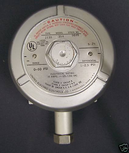 UE Controls Co. UL PRESSOSTATO DIFFERENZIALE