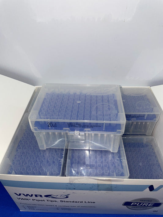 VWR 10017-064 PIPET TIPS STANDARD LINE 20ul - 1 PAKKET VAN 10 REKKEN VAN 96 TIPS