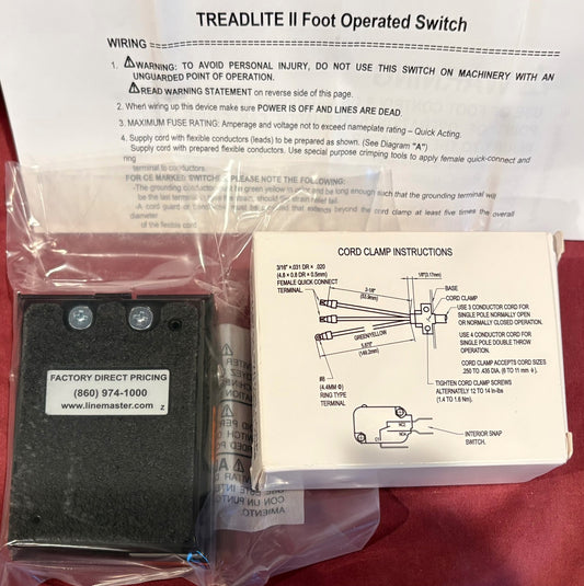 LINEMASTER ® T-91-S LOW PROFILE FOOT SWITCH