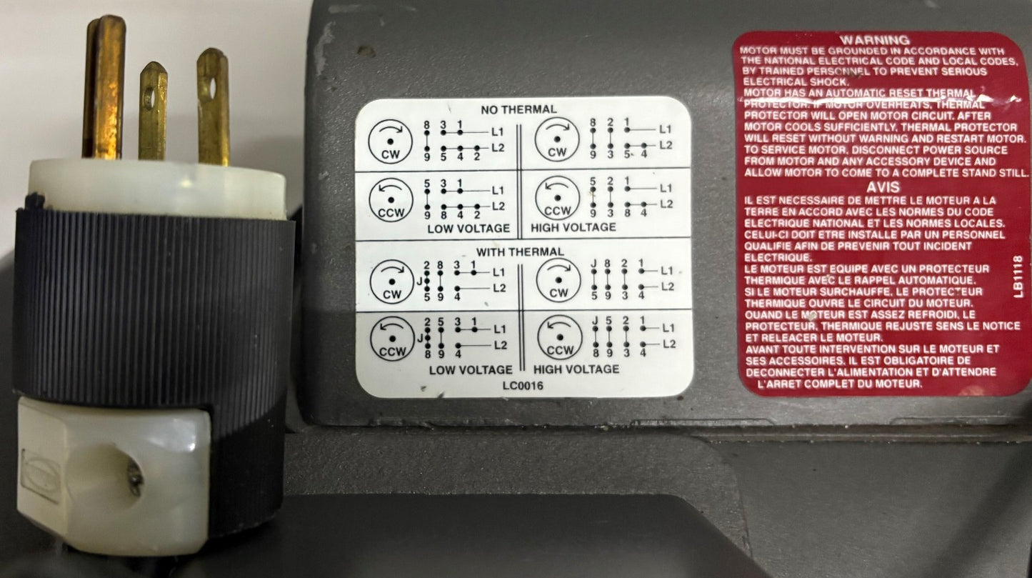 LEYBOLD TRIVAC D16B ROTARY VANE VACUUM PUMP 898698 & BALDOR MOTOR - PARTS/REPAIR