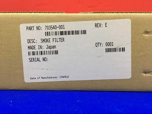 Reserveonderdeel: Printronix ROOKFILTER, 703540-001 REV E ROOKFILTER