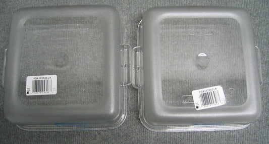 Qté de 2 - RUBBERMAID 6302CLE 6302 Contenants carrés peu encombrants 2 pintes