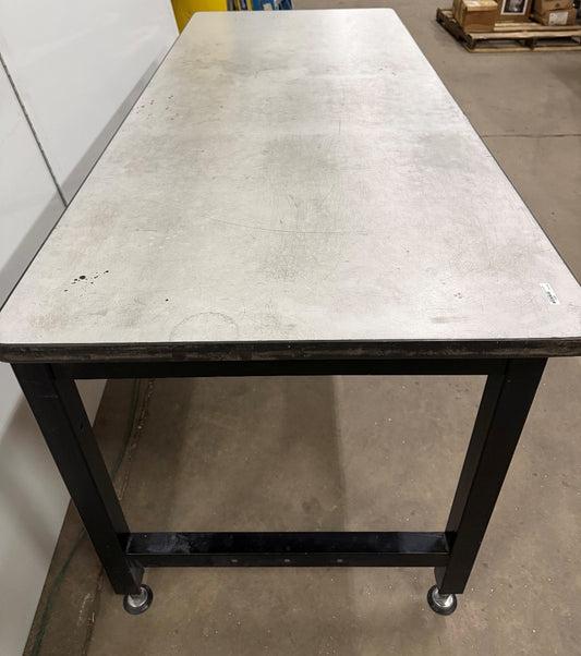METRO 72" L X 32" W X 33" H MANUAL HEIGHT ADJUSTABLE TABLE / WORKBENCH USED