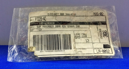 1 VERPAKKING VAN 50 STUKS - DIGI-KEY P7228-ND ERZ-V20D820 VARISTOR OP ABSORBER 82V 10KA