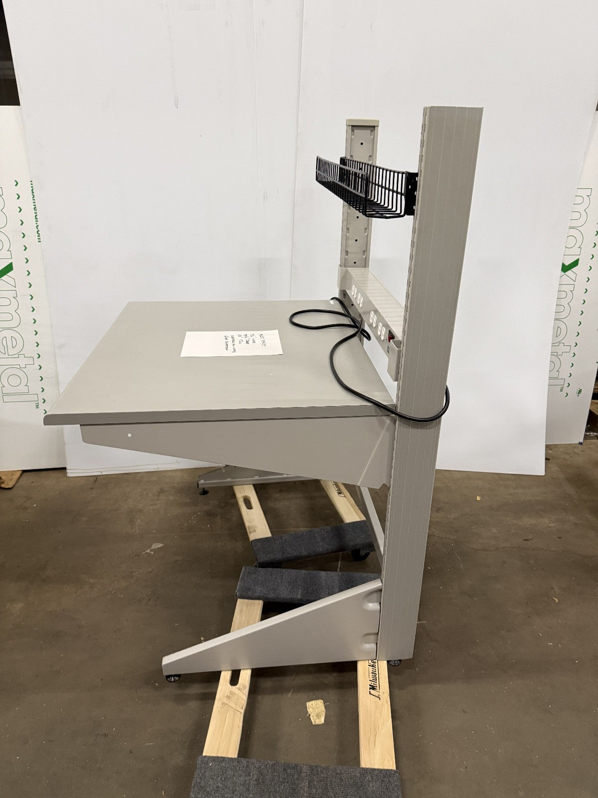 LISTA 36" W X 34 1/2" D X 55" TALL WORKBENCH / TABLE RISERS ELECTRICAL BAR