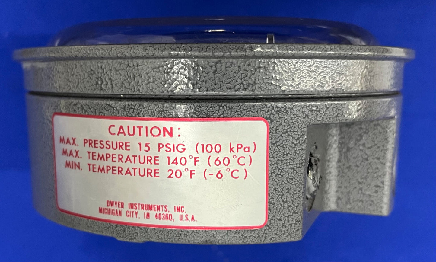 DWYER MAGNEHELIC DIFFERENTIAL PRESSURE GAUGE 2001D 102001-00 0-250
