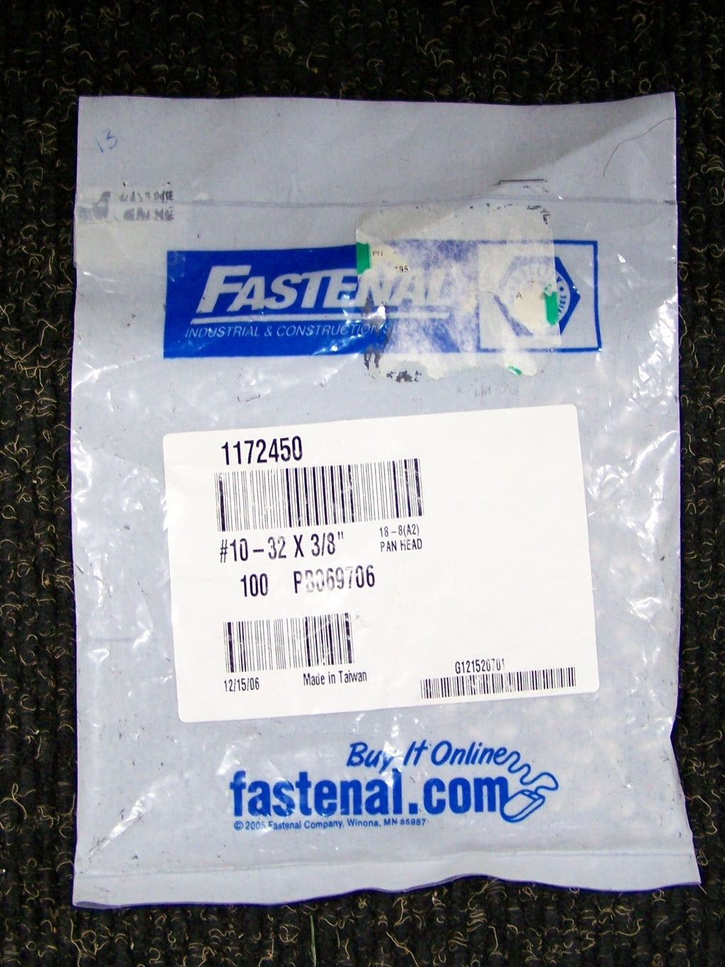 固定ネジ「1 ロット」 - 1 PKG 1173754 / 4 PKG 1173461 / 1 PKG 1172450