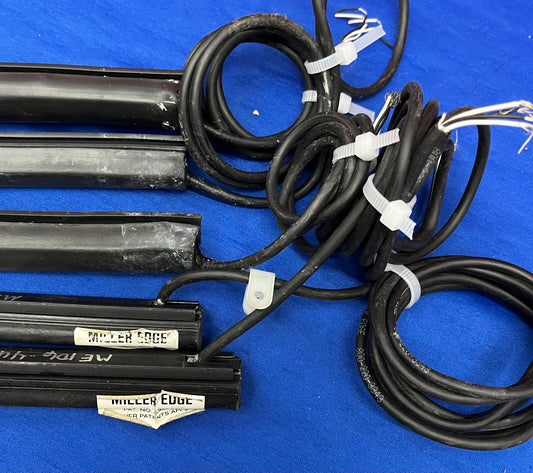 PARTS/REPAIR MILLER QTY 5 - 2' SIDE SAFETY SENSING EDGE & QTY 4 - BRACKETS