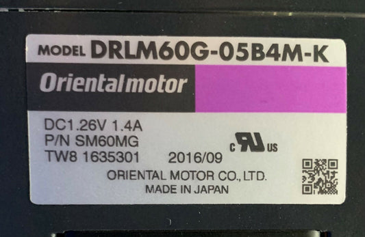 Actionneur linéaire compact OrientalMotor avec moteur pas à pas DRLM60G-05B4