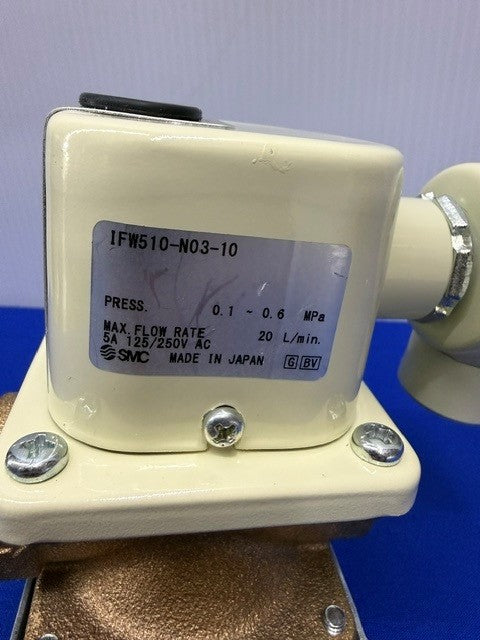 SMC IFW510-N03-10 flow switch, IFW/PFW FLOW SWITCH Port Sizes 3/8, 1/2, 3/4