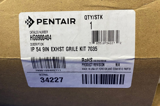 PENTAIR HOFFMAN HG0900404 IP 54 9" EXHAUST GRILLE KIT 7035