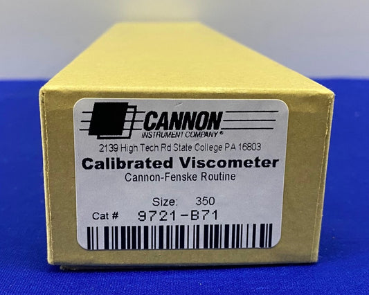 CANNON INSTRUMENT 9721-B71 SIZE 350 CALIBRATED VISCOMETER NEW OLD STOCK