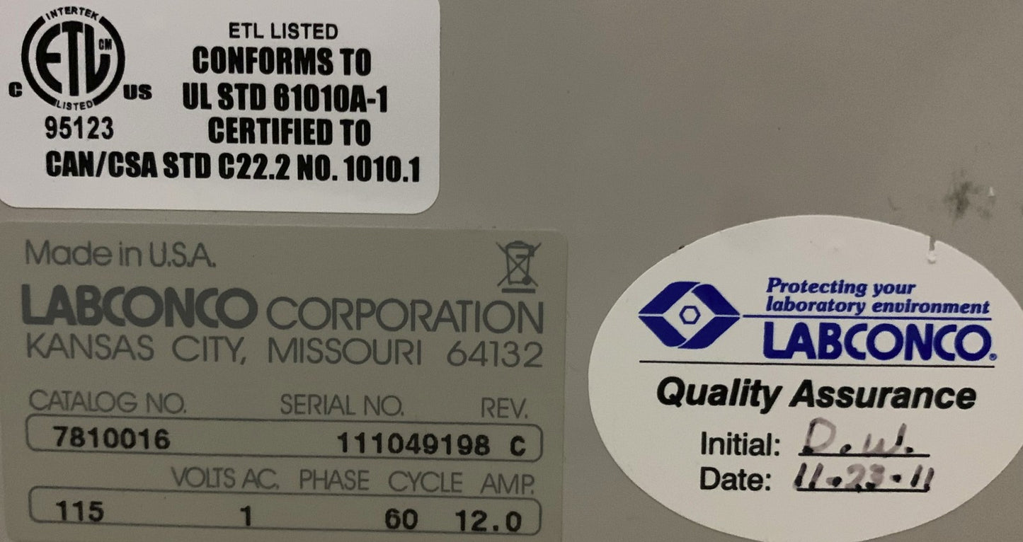 LABCONCO 7810016 CENTRIVAP AQUEOUS SYSTEM ACID-RESISTANT CENTRIVAP CONCENTRATOR