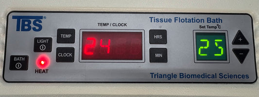 TBS TRIANGLE BIOMEDICAL SCIENCES TFB-L TISSUE FLOTATION BATH w/LIGHT - FOR PARTS