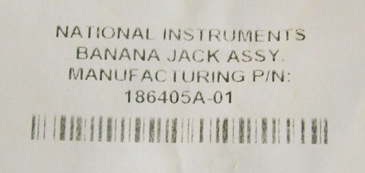 NATIONAL INSTRUMENTS P/N 186405A-01 BANANA JACK ASSY