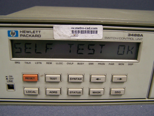 UNIDAD DE CONTROL/CONMUTACIÓN HP 3488A: MATRIZ DE CONMUTACIÓN DE SEÑAL DE CC DE 26,5 GHZ SN 2240A-02259