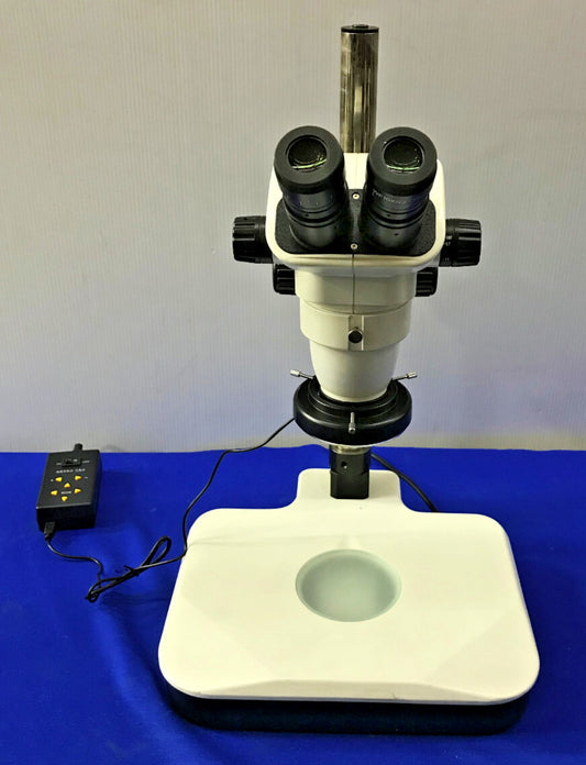 MMBT Ergonomic Backlit LED Track Stand 6.7- 45X Scope with LED Quad Ring Light