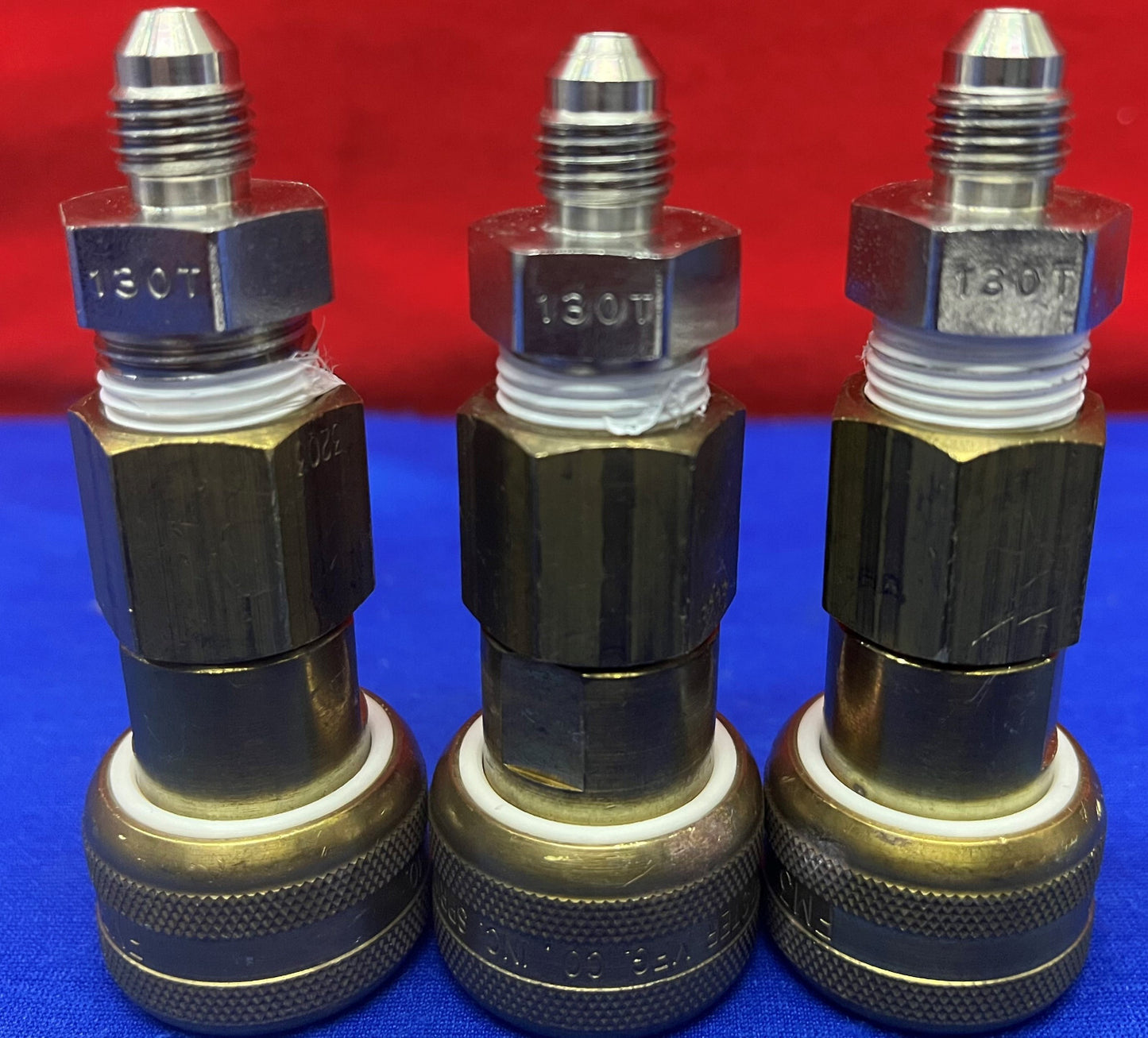 Lote de 3 conectores rápidos neumáticos Foster FM3 de 1/4" y latón FM3203