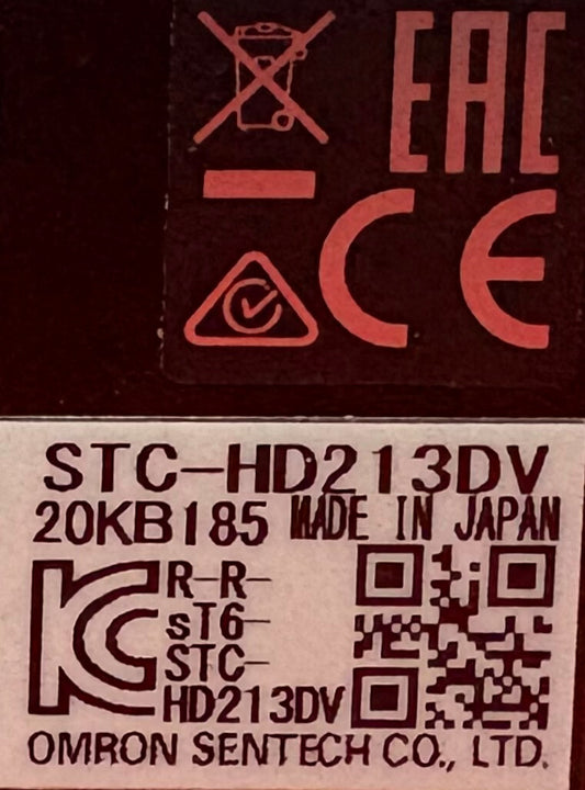 OMRON STC-HD213DV INDUSTRIAL HD COLOR CAMERA 1080P - NO POWER SUPPLY/CABLE