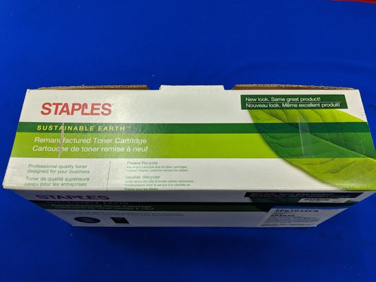 Staples Sustainable Earth Remanufactured Cyan Toner Cartridge (Model SEB2025CR)