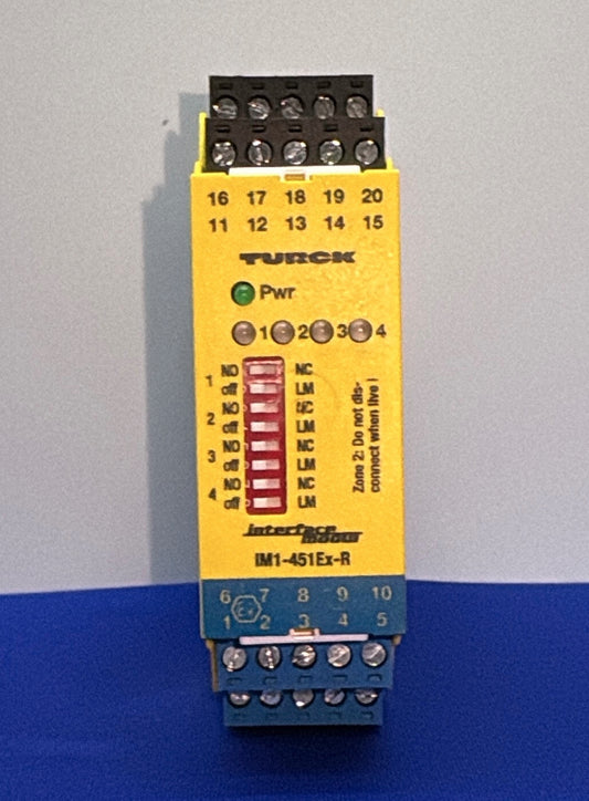 AMPLIFICATORE DI COMMUTAZIONE ISOLANTE TURCK IM1-451Ex-R INDICATORE LED A 4 CANALI