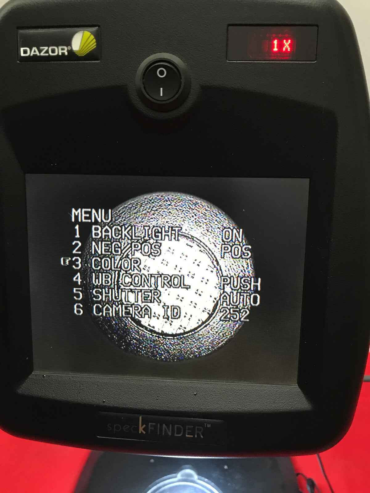 DAZOR SPECK-1 22 SPECKFINDER ELECTRONIC VIDEO MICROSCOPE 1X-25X MAGNIFICATION