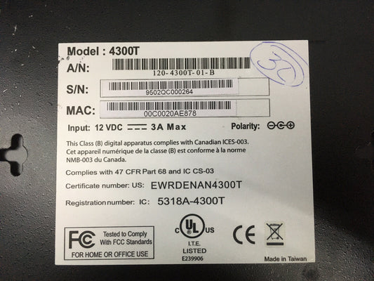 EDGEWATER NETWORKS 4300T 4ポート ネットワーク アプライアンス ルーター