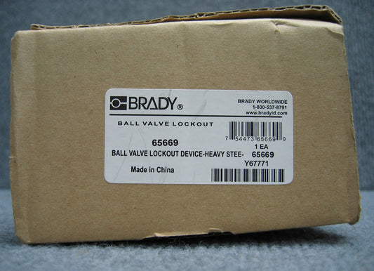 BRADY WORLDWIDE 65669 / 5T821 Y67771 DISPOSITIF DE VERROUILLAGE DE VANNE À BILLE - ACIER LOURD