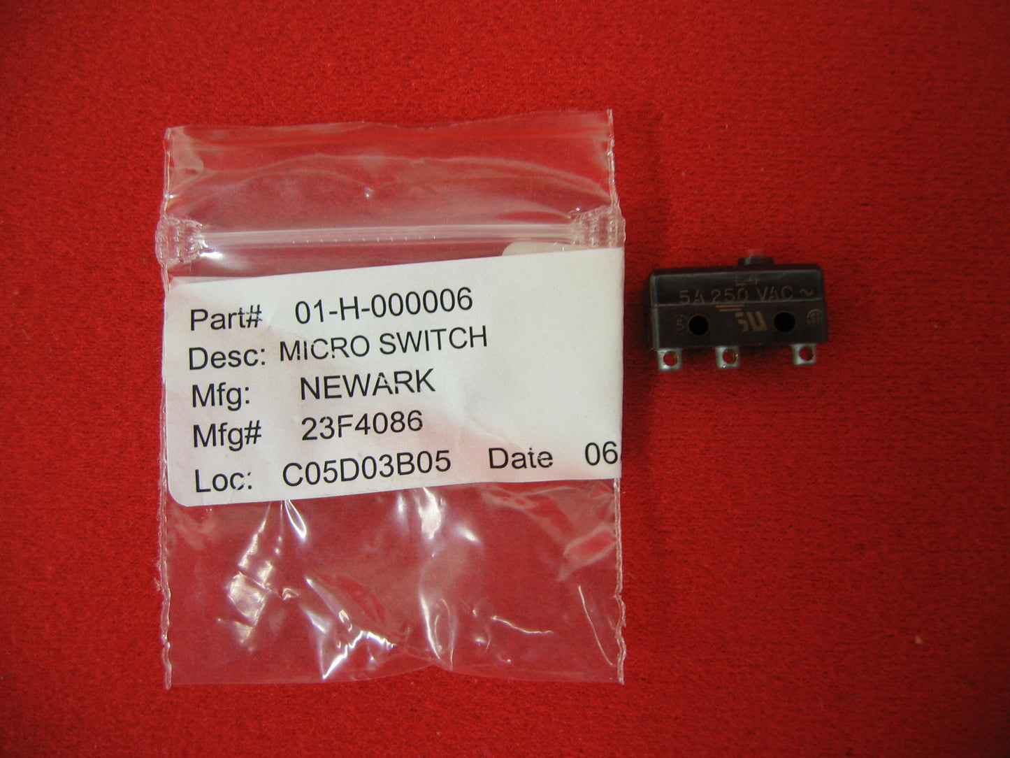 DAGE MICRO SWITCH 01-H-000006 SPARE PARTS