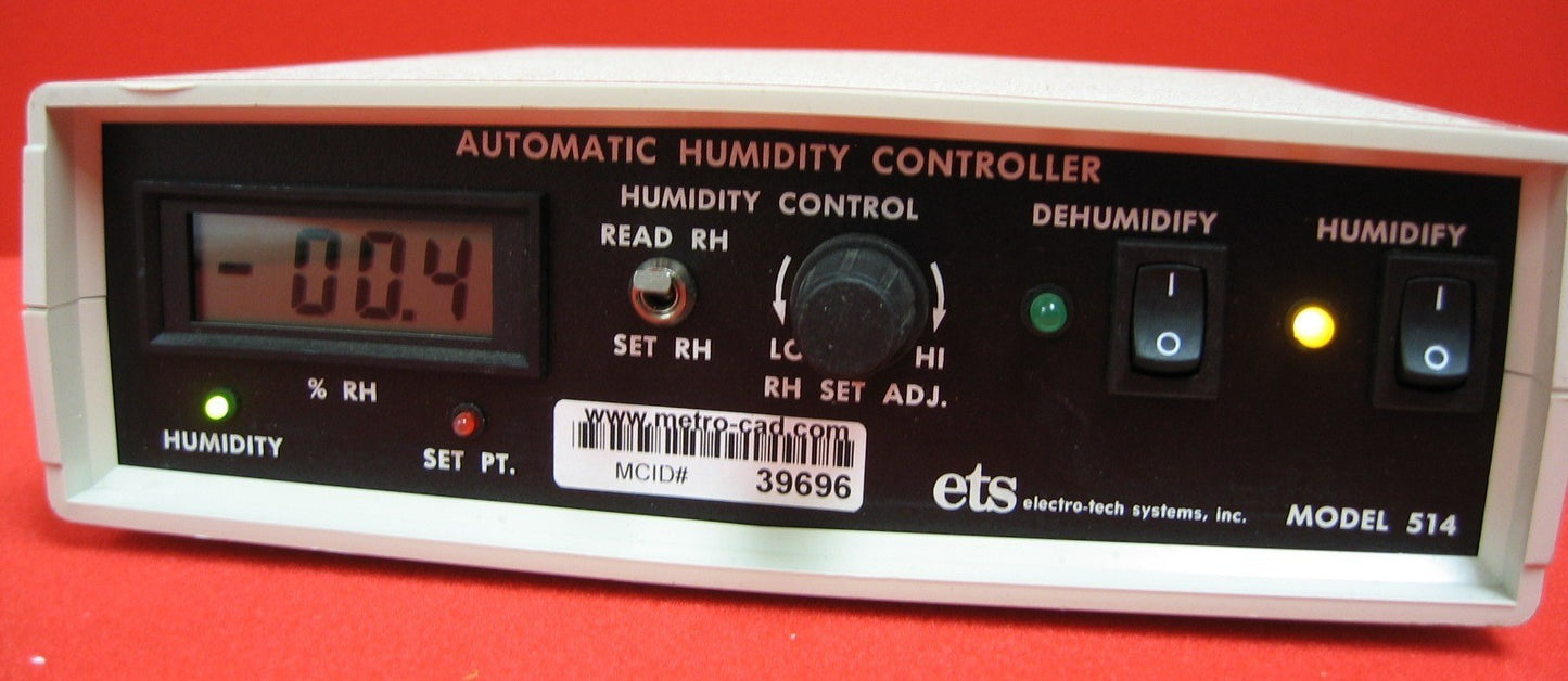 CONTRÔLEUR D'HUMIDITÉ AUTOMATIQUE ELECTROTECH SYSTEMS ETS MODÈLE 514