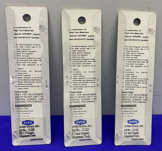 AVEN 1 ELK - 13.220 PH 1.7 / 13.221 1.3mm / 13222 2.6mm KERAMISCHE UITLIJNINGSGEREEDSCHAPPEN