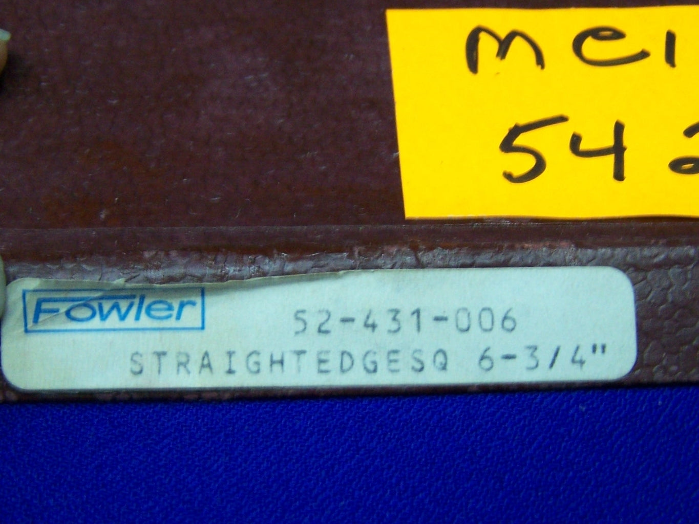 FOWLER 52-431-006 6-3/4" RECHTE RAND VIERKANT VAN ZNP RAVA