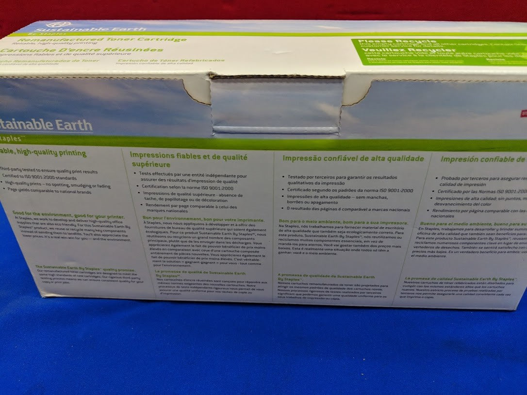 Cartouche de toner noir reconditionnée Staples Sustainable Earth (modèle SEB460R)