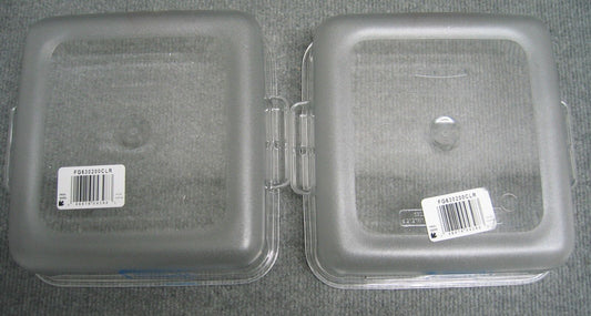 CANTIDAD DE 2 - RUBBERMAID 6302CLE 6302 CONTENEDORES CUADRADOS PARA AHORRAR ESPACIO DE 2QT