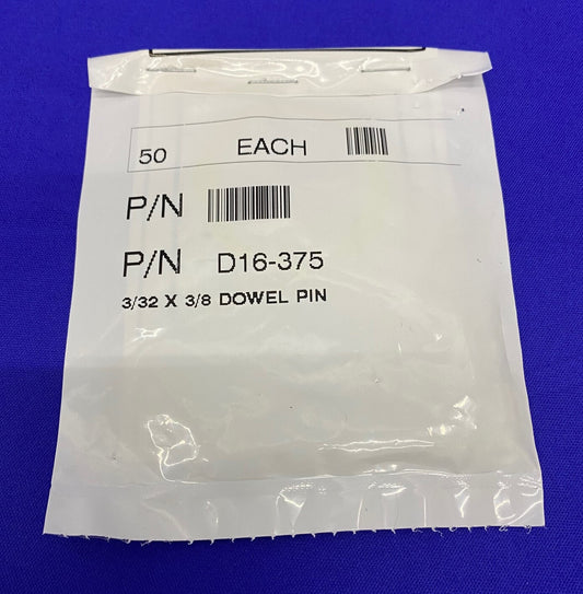 D16-375 3/32 x 3/8 Passstifte – 1 Paket, Menge 50 Stifte