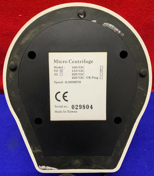 PHENIX RESEARCH PRODUCTS QUIKSPIN MIKROZENTRIFUGE MODELL SD 110VAC