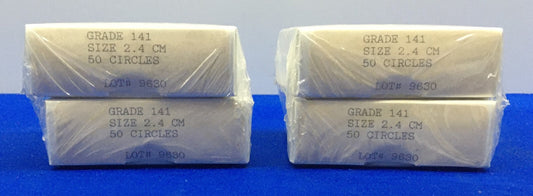 2 VERPAKKINGEN VAN 2 DOZEN ELK AHLSTROM PAPIEREN FILTER GRADE 141,2.4CM 50 CIRKELS PER DOOS