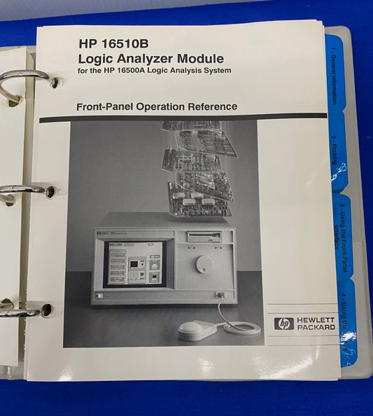 HP Hewlett Packard 16510B LOGIC ANALYZER MODULE FRONT-PANEL OPERATION REF MANUAL