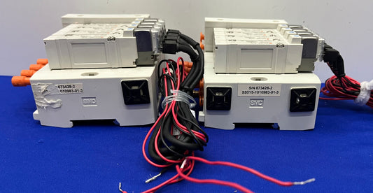 SMC SERIE 5000 SS5Y5-1010983-01-3 COLLETTORE SY5140R-5LOZ VALVOLE SOLENOIDI - QTY 2