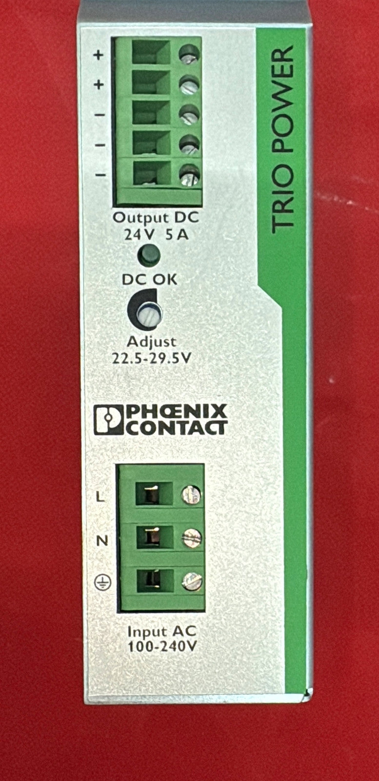 PHOENIX CONTACT TRIO POWER SUPPLY TRIO-PS/1AC/24DC/5 ORDER NO. 2866310