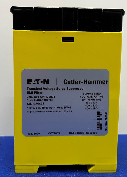 EATON CUTLER-HAMMER FILTER APF120N03 SUPRESOR DE SOBRETENSIONES TRANSITORIAS