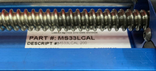 THOMSON MM33LCAL 200 WITH APPLIED MOTION HT17-075 MOTORIZED LINEAR SLIDE