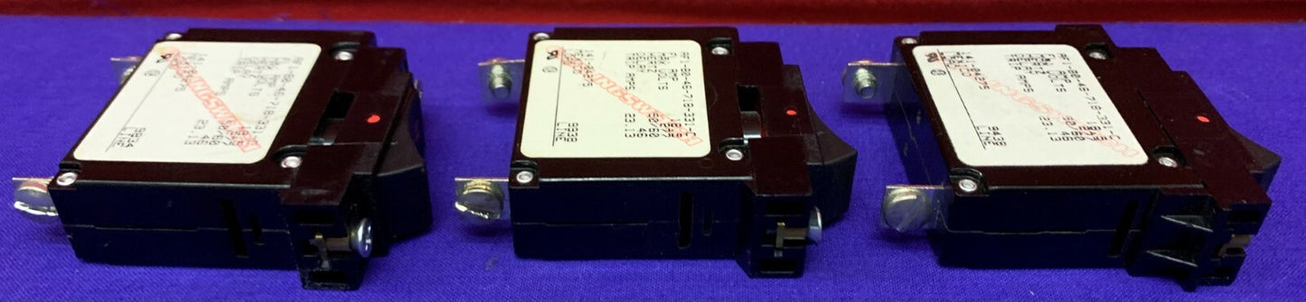 Menge von 3 AF1-B0-46-718-331-C Leistungsschalter 18,5 AMP 277V Max / Trip Amps 23,1