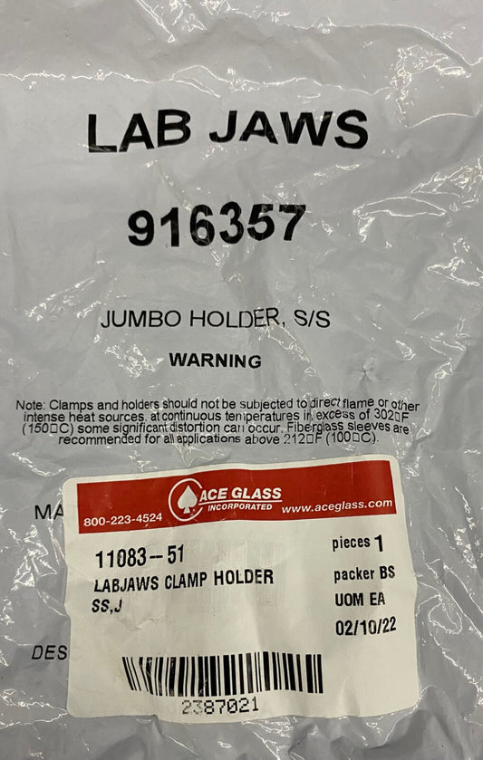 ACE GLASS 11083-51 / 916357 SUPPORTO PER MORSETTI DA LABORATORIO SS,J