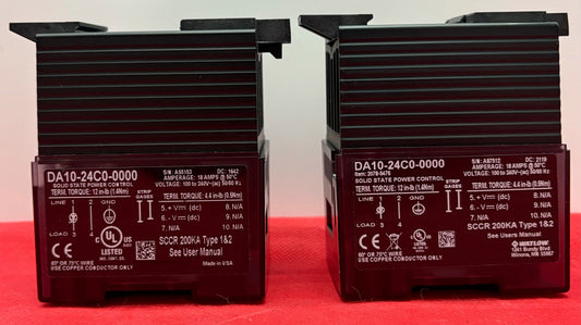 WATLOW DIN-A-MITE DA10-24C0-0000 SOLID STATE POWER CONTROL - 1 LOT QTY 2