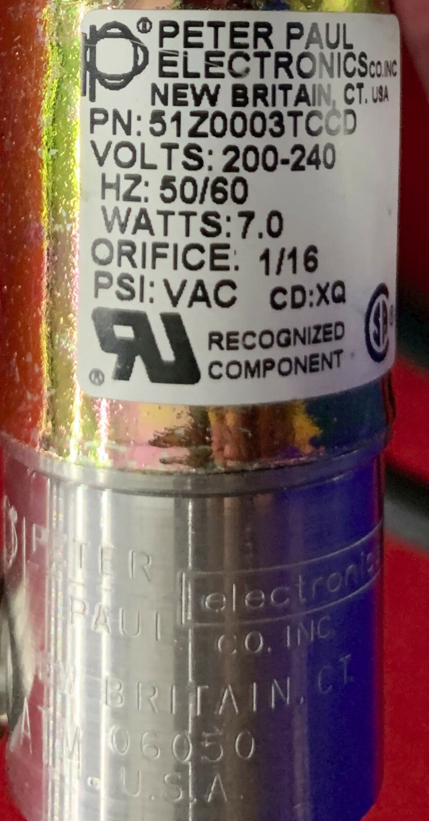 VARIAN VACUUM ISOLATION PUMP VALVE VPI402205060