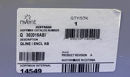 NVENT HOFFMAN Q302018ABI JUNCTION BOX QLINE/ENCLOSURE AB