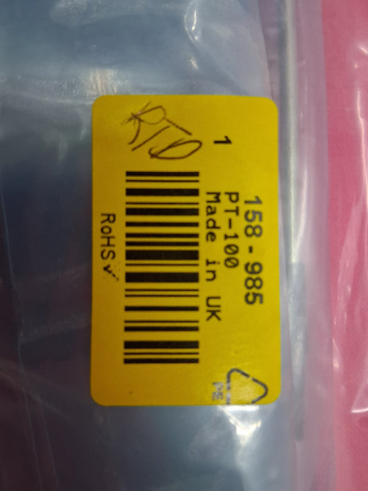 PT-100 PT100 158-985 RTD SENSOR PROBE -50°C min +200°C max 100mm L X 3mm D