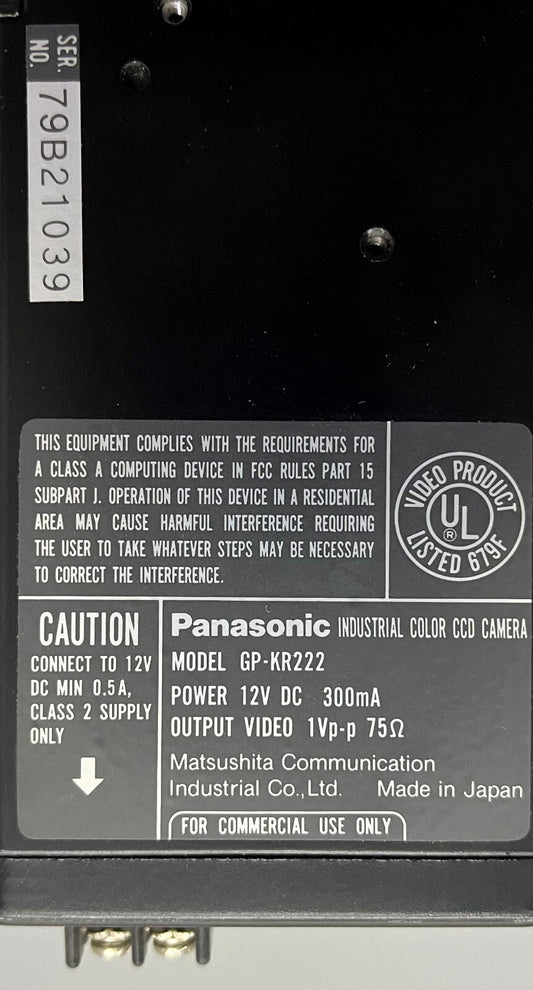 ROI RAM OPTISCHE INSTRUMENTATION 30-4000-00 & PANASONIC GP-KR222 DIGITALE CCD-KAMERA