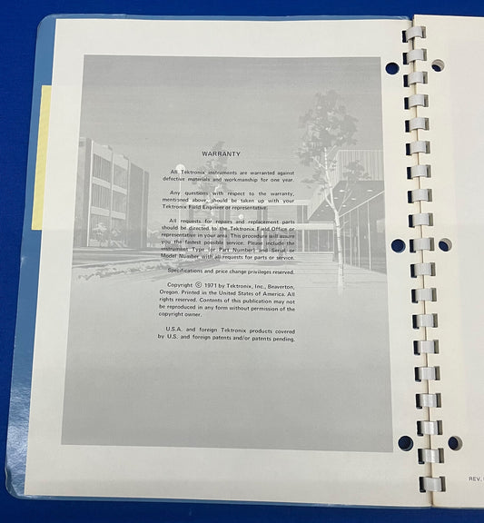 TEKTRONIX 5B12N DUAL TIME BASE INSTRUCTION MANUAL 070-1141-00